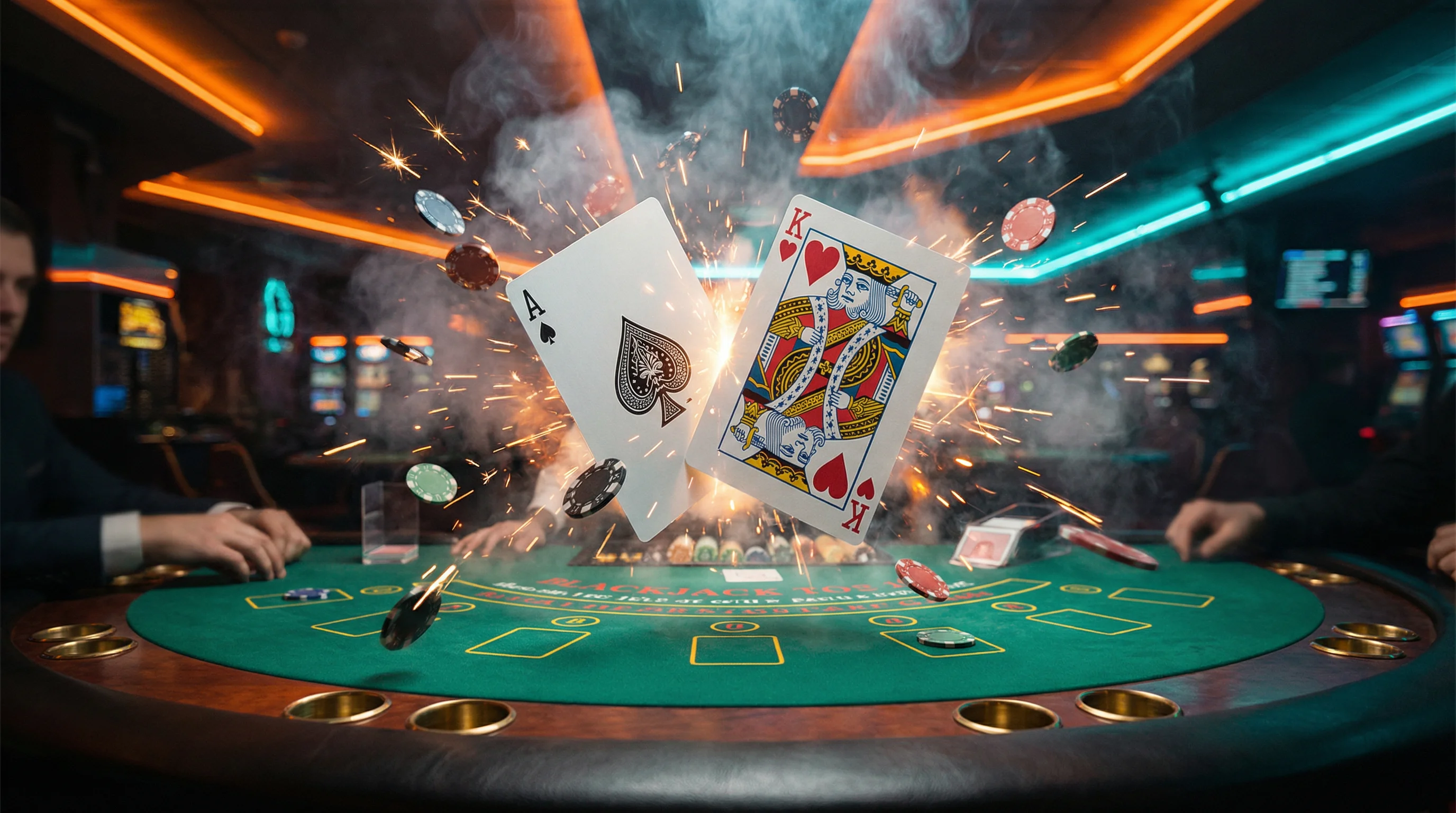 Blackjack online Gana777 mesa con cartas As y Rey