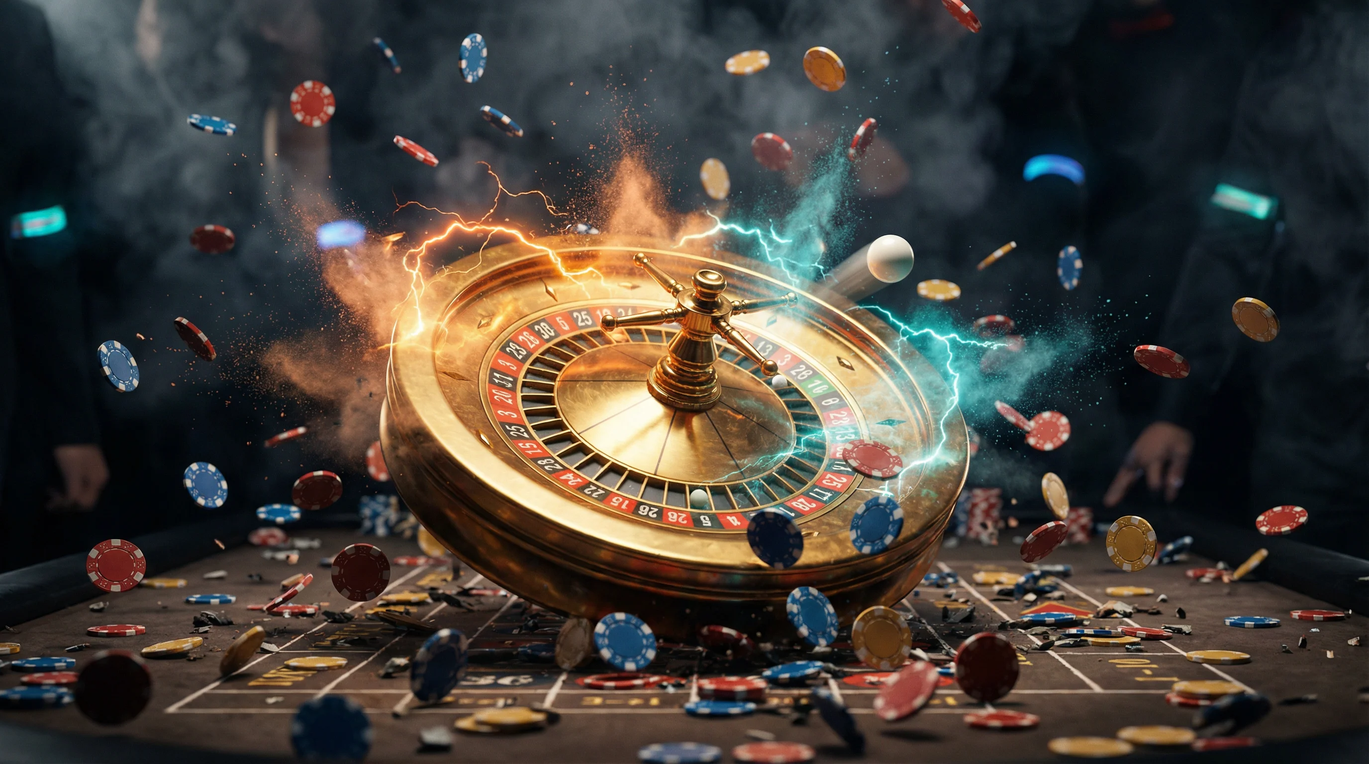 Ruleta online Gana777 con efectos de energía explosiva